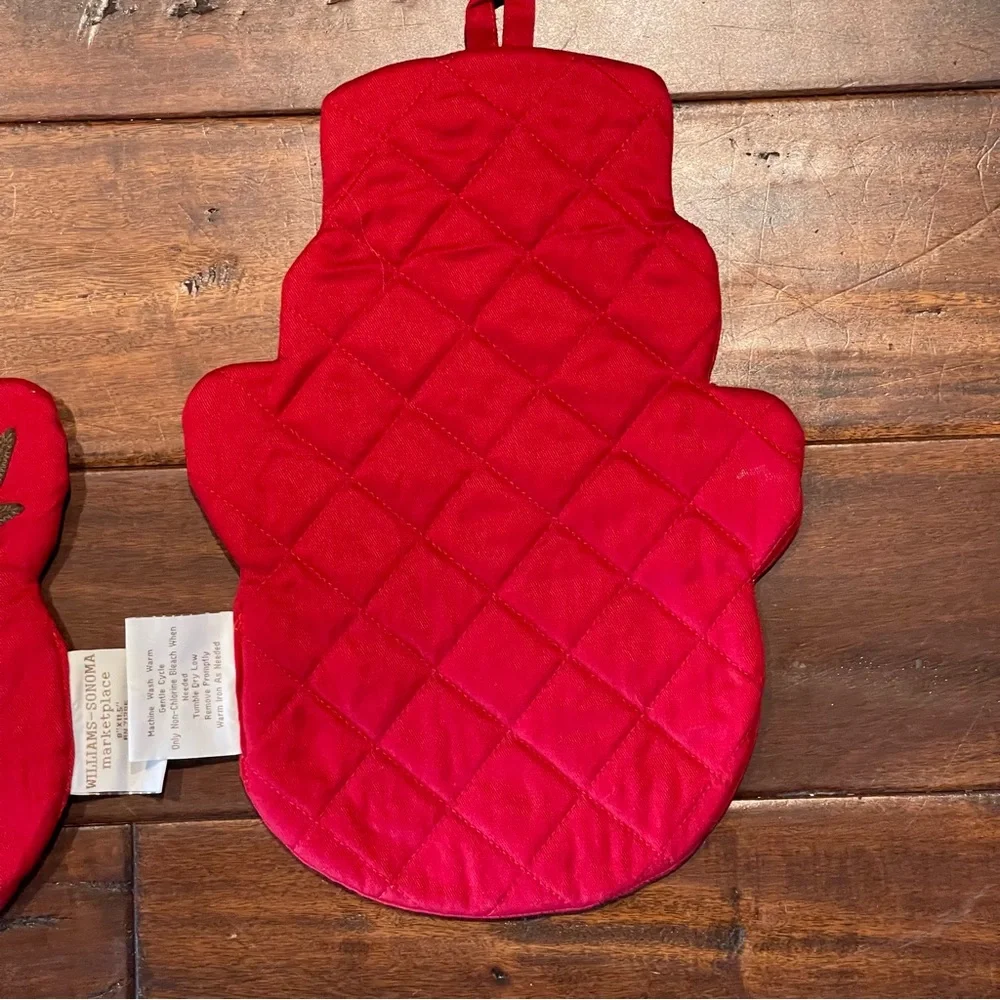 2 Williams Sonoma Snowman potholders